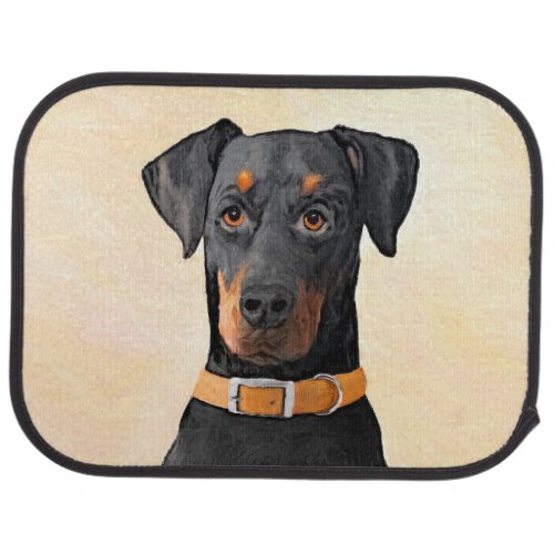 Doberman Pinscher Uncropped Painting Original Art Car Floor Mat