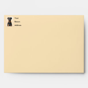 Doberman Pinscher Uncropped Painting Original Art Envelope