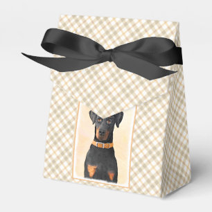 Doberman Pinscher Uncropped Painting Original Art Favor Boxes