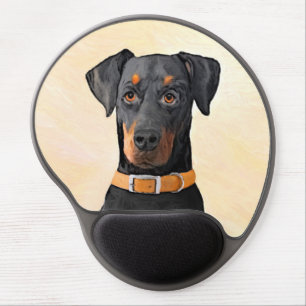 Doberman Pinscher Uncropped Painting Original Art Gel Mouse Pad