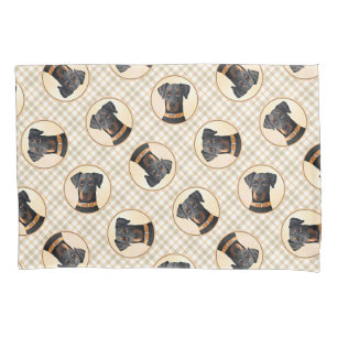 Doberman Pinscher Uncropped Painting Original Art Pillow Case
