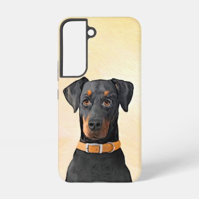 Doberman Pinscher Uncropped Painting Original Art Samsung Galaxy S22 Case