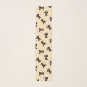 Doberman Pinscher Uncropped Painting Original Art Scarf