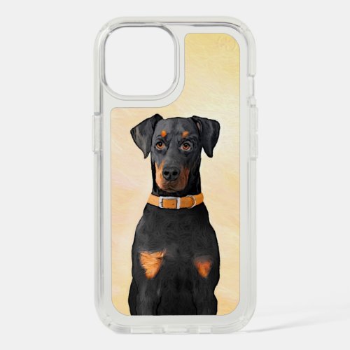 Doberman Pinscher Uncropped Painting Original Art iPhone 15 Case