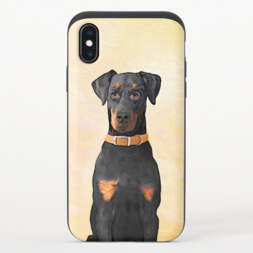 Doberman Pinscher Uncropped Painting Original Art iPhone X Slider Case