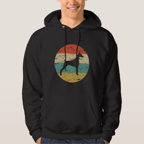 Doberman Pinscher Vintage Retro Dog Lover Hoodie