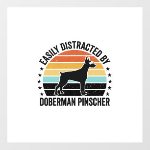Doberman Pinscher Vintage Sunset Graphic Tee Desig Floor Decals