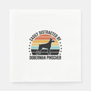 Doberman Pinscher Vintage Sunset Graphic Tee Desig Napkins