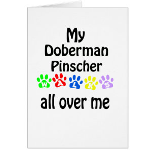 Doberman Pinscher Walks Design Cards