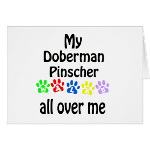 Doberman Pinscher Walks Design Cards