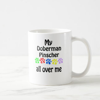 Doberman Pinscher Walks Design Coffee Mug