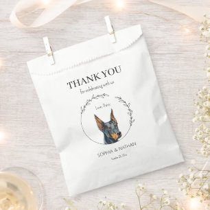 Doberman Pinscher Wedding Thank You Favor Bag