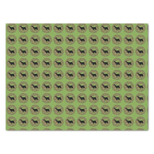 Doberman Pinscher Wreath Tissue Paper