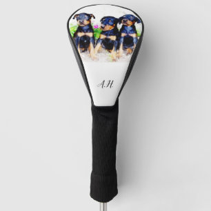 Doberman Pinschers dog monogrammed golf head cover