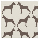 Doberman Pinschers | Dog Silhouettes Patterned Fabric