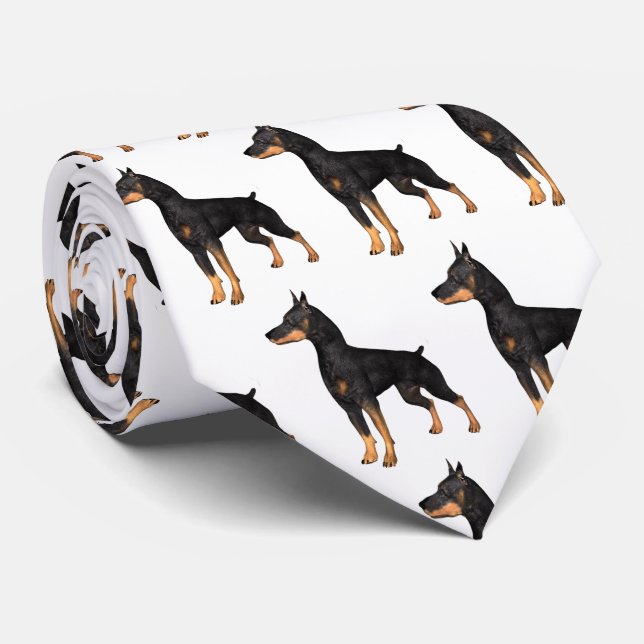 Doberman PinscherTie Neck Tie (Rolled)