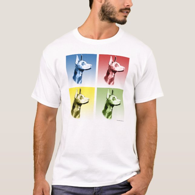 Doberman Pop Art T-Shirt (Front)
