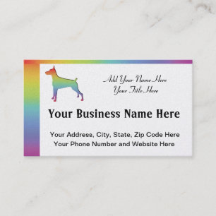 Doberman Rainbow gifts Business Card