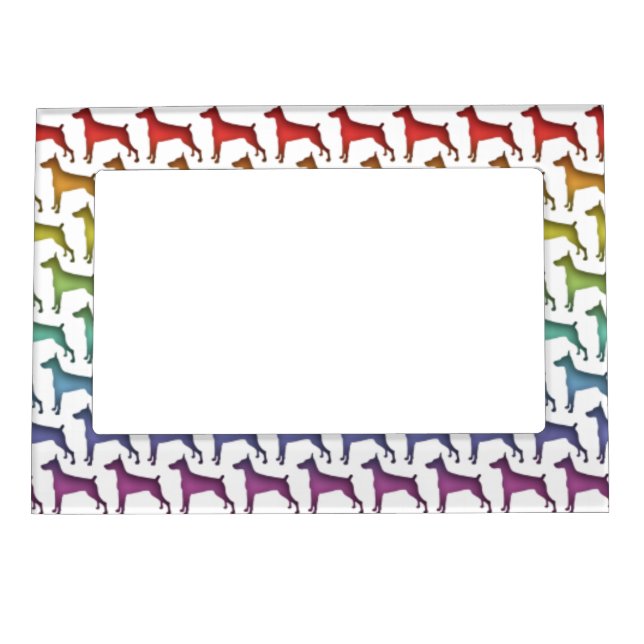 Doberman Rainbow Magnetic Frame (Front)