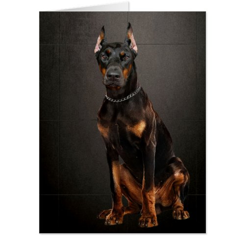 Doberman Reliable Guard Dog Card