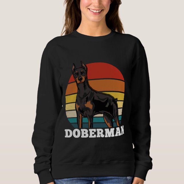 Doberman Retro  625 Sweatshirt (Front)