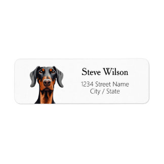Doberman Return Address Labels