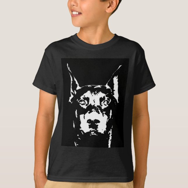 Doberman Shirt - Kids Dark T-Shirt (Front)