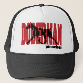Doberman Silhouette, moving Trucker Hat