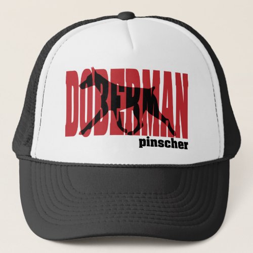 Doberman Silhouette moving Trucker Hat