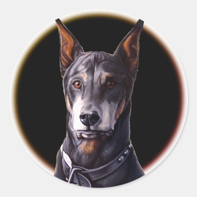 Doberman Stickers Doberman Pinscher Dog Stickers (Front)