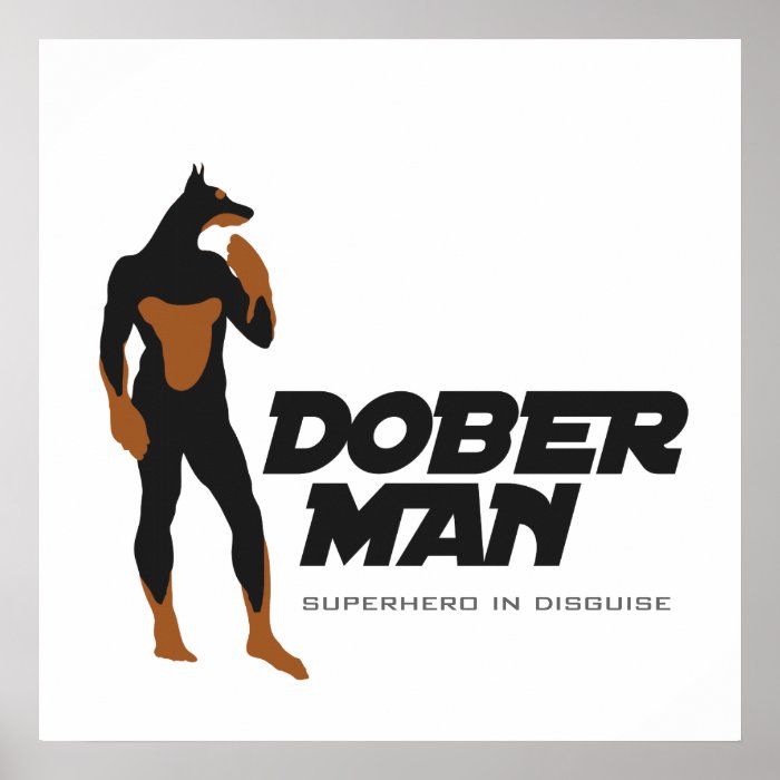 DoberMan Superhero Poster/Print 2 Template