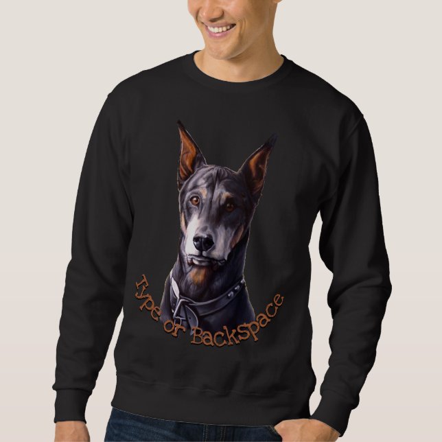 Doberman Sweatshirts Personalized Dog Art Shirts (Front)