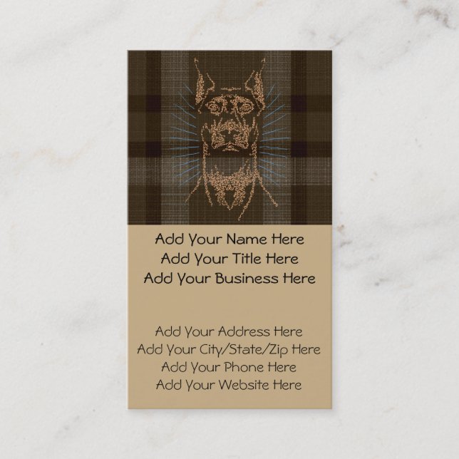 Doberman Swirlface gifts Business Card (Front)