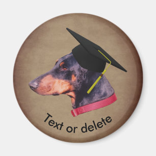 Doberman The Graduate Funny Dog Personalized Magnet