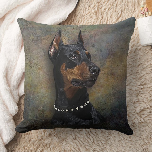 Doberman   throw pillow (Blanket)