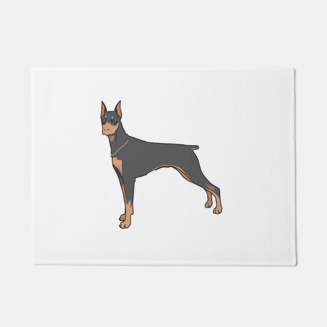 doberman toon doormat (Front)