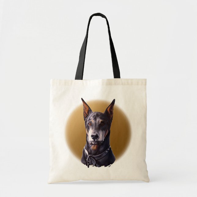 Doberman Tote Bag Customized Doberman Pinscher Bag (Front)