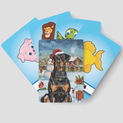 Doberman Winter Wonderland Christmas Joy  Matching Game Cards