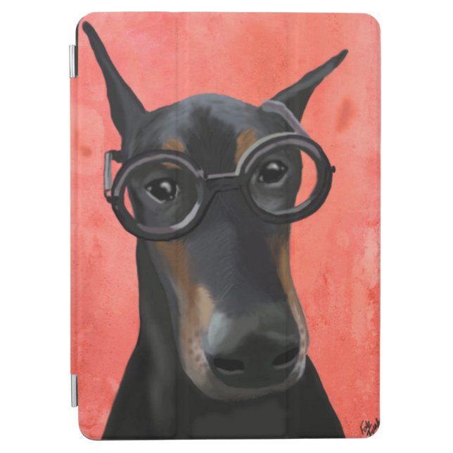 Doberman With Glasses iPad Air Cover (Front)