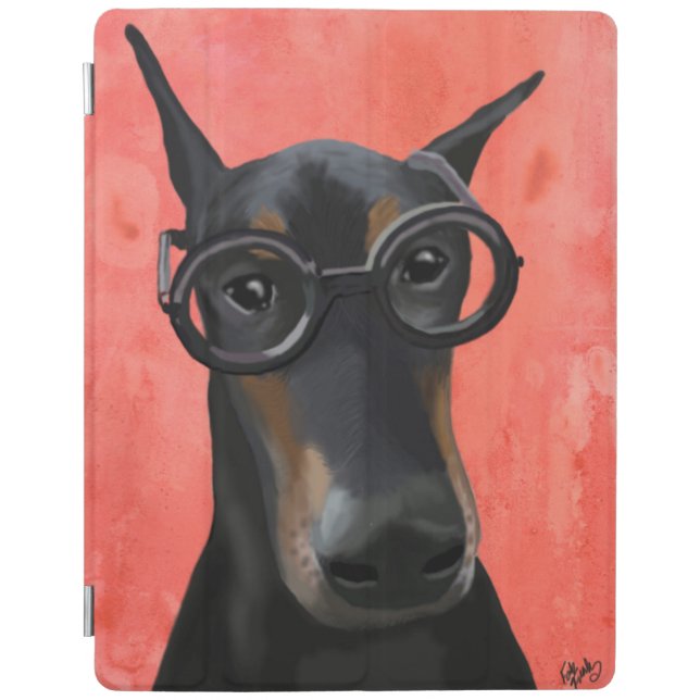 Doberman With Glasses iPad Air Cover (Front)