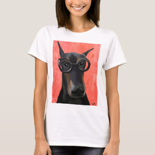 Doberman With Glasses T-Shirt