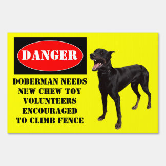 Doberman Yard Sign