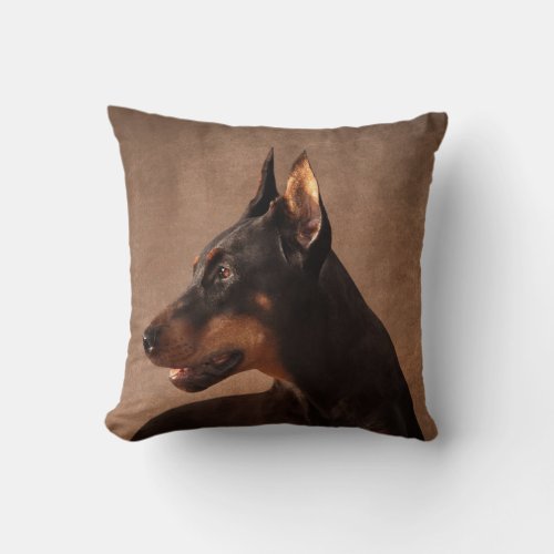 Dobermann _ Doberman Pinscher Throw Pillow