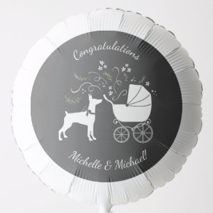 Dobermann Dog Baby Shower Puppy Dobie Pinscher Balloon