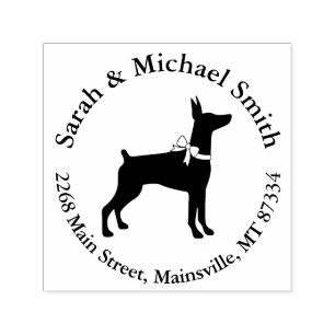 Dobermann Dog Baby Shower Puppy Dobie Pinscher Self-inking Stamp