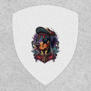 Dobermann Dog Pirate Patch