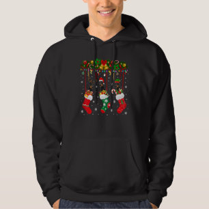Dobermann In Sock Xmas Reindeer Santa Elf Dog Hoodie