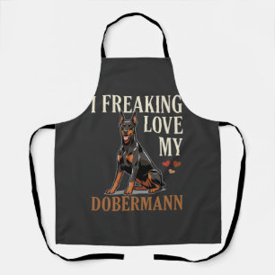 Dobermann Love Dog Lover Apron