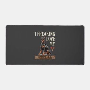 Dobermann Love Dog Lover Desk Mat