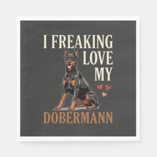 Dobermann Love Dog Lover Napkins